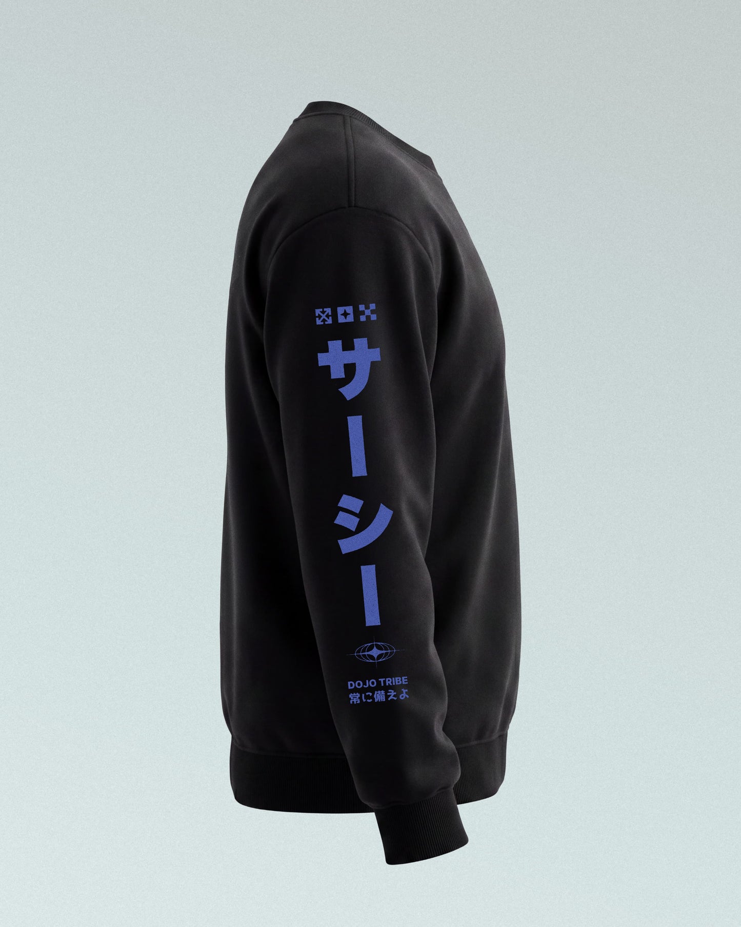 Kō Crewneck, black-red-blue