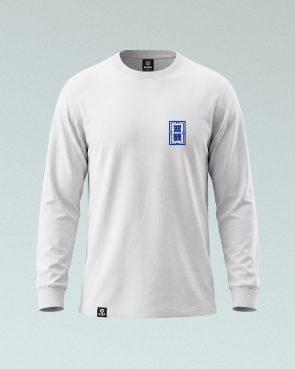Sōkan Samurai Longsleeve, white-blue