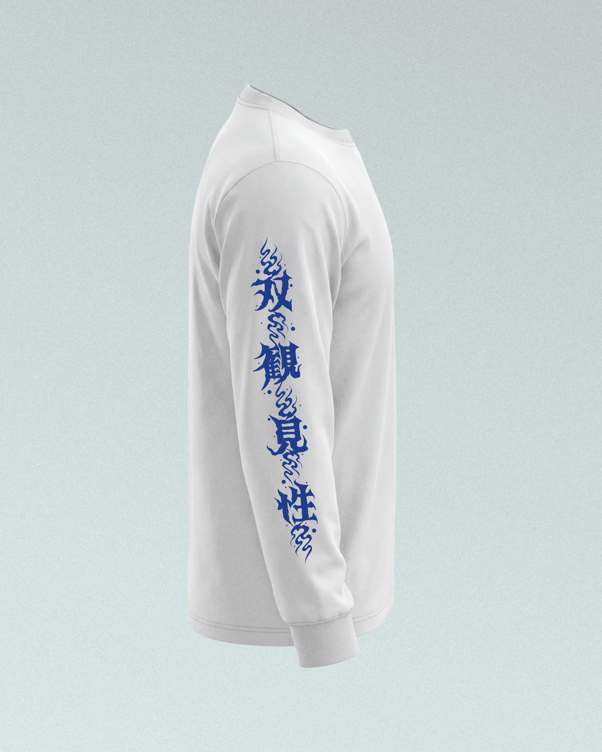 Sōkan Oni Longsleeve, white-blue