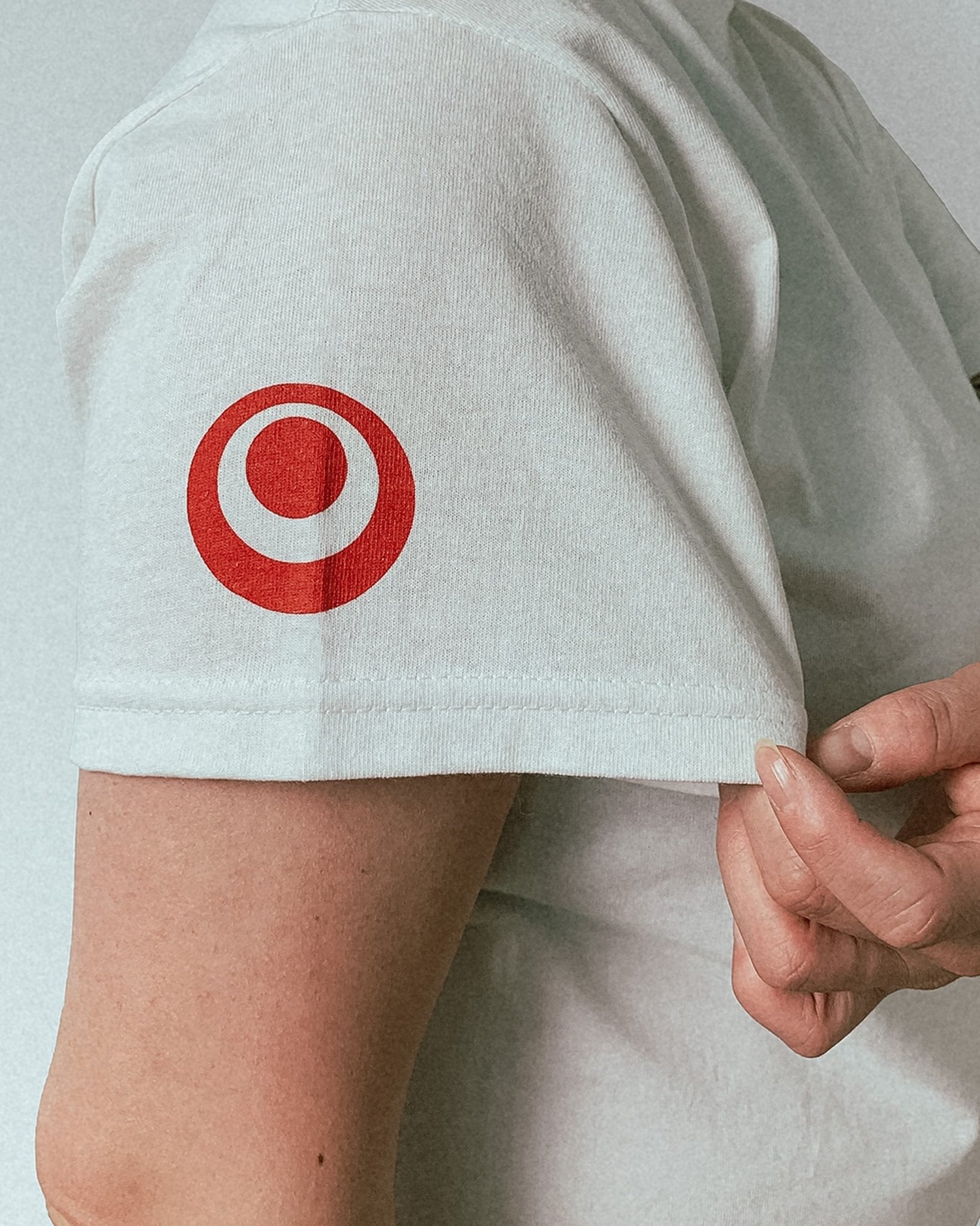 white t-shirt with black and red  japanese martial arts design unisex