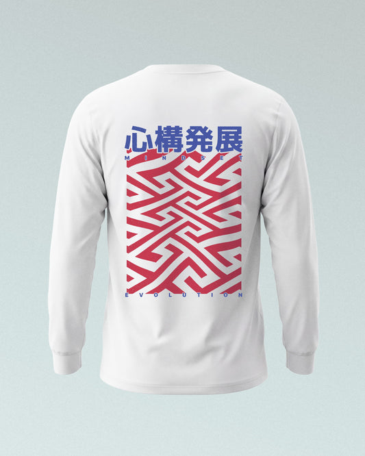 Kō Longsleeve, white-red-blue