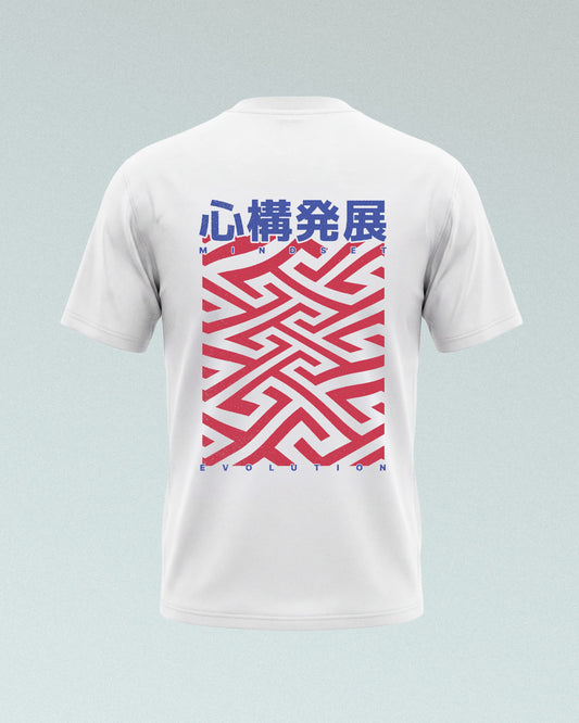 Kō Oversize T-Shirt, white-red-blue