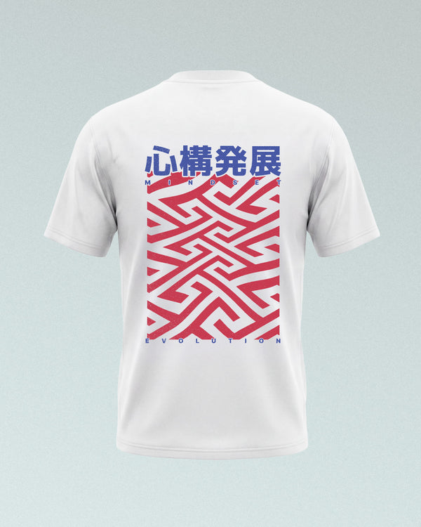 Kō Oversize T-Shirt, white-red-blue