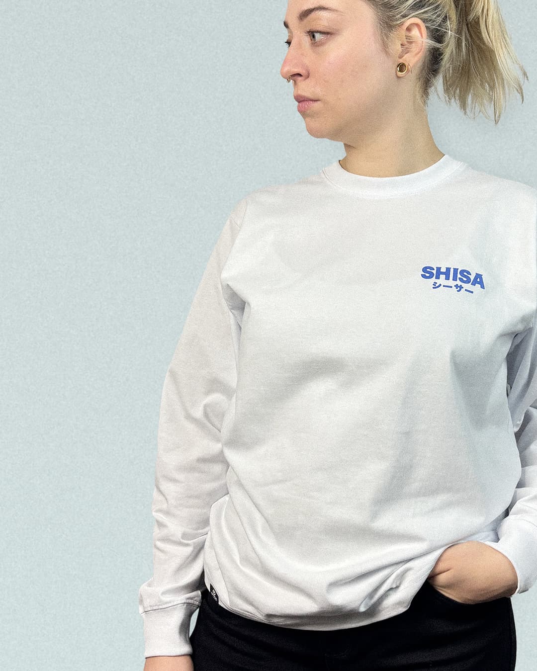 Kō Longsleeve, white-red-blue