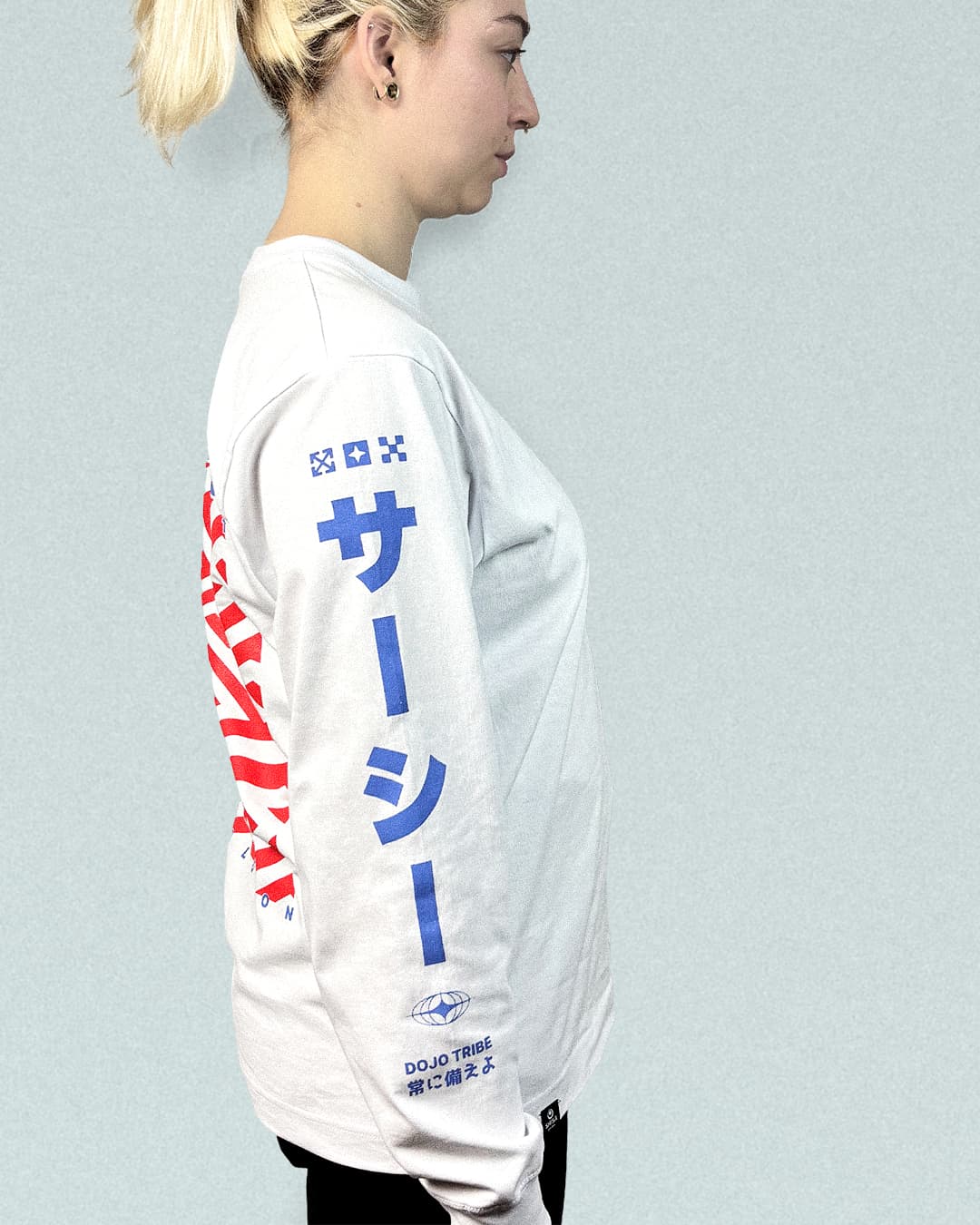 Kō Longsleeve, white-red-blue