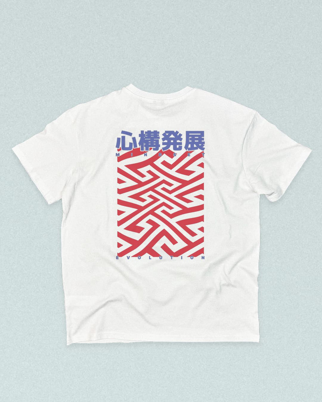 Kō Oversize T-Shirt, white-red-blue