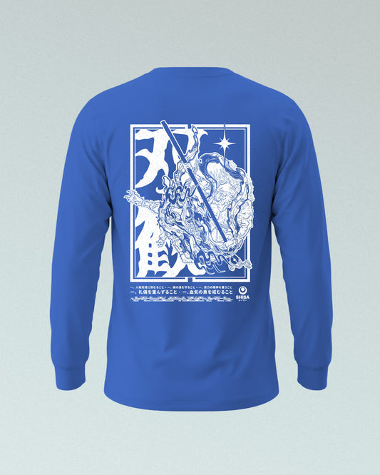 Sōkan Longsleeve, blue-white