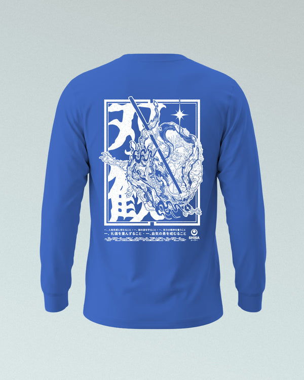 Sōkan Longsleeve, blue-white