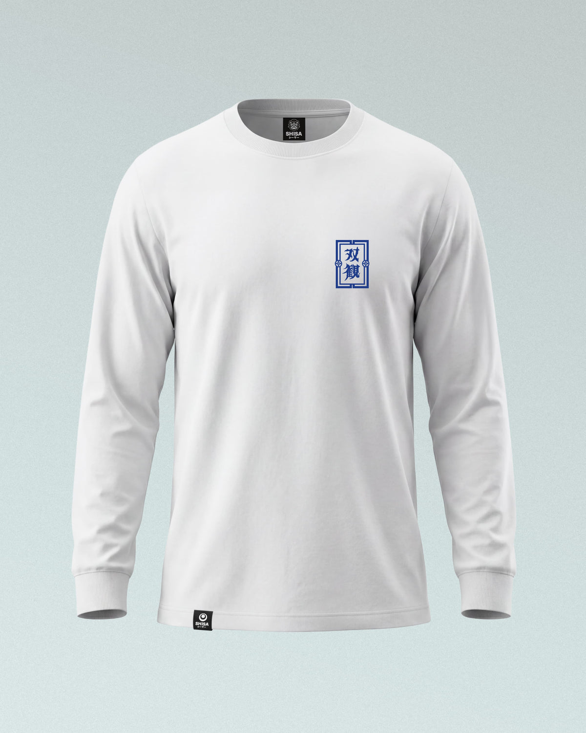 Sōkan Oni Longsleeve, white-blue