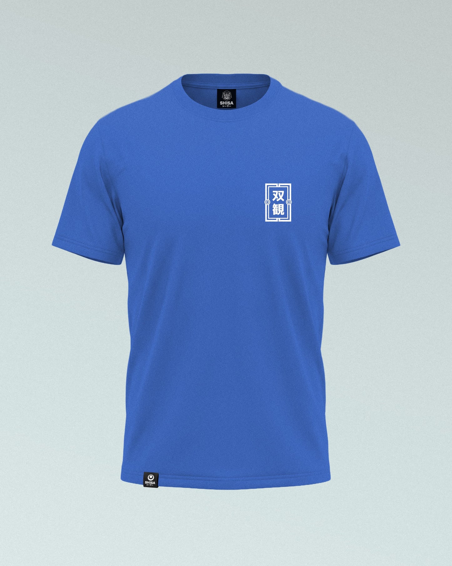 Sōkan T-Shirt, blau-weiß