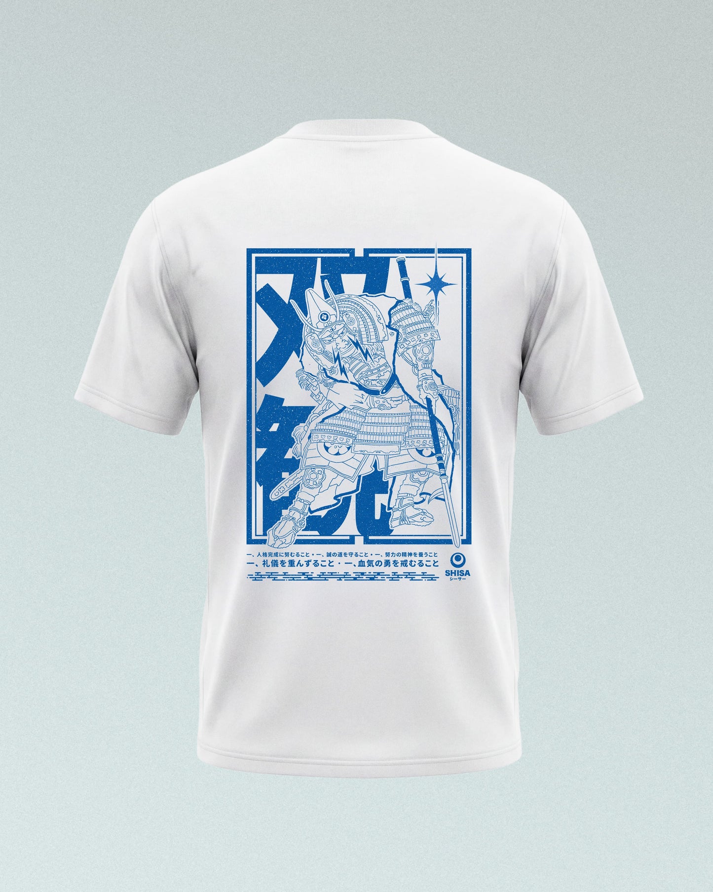 Sōkan T-Shirt, white-blue