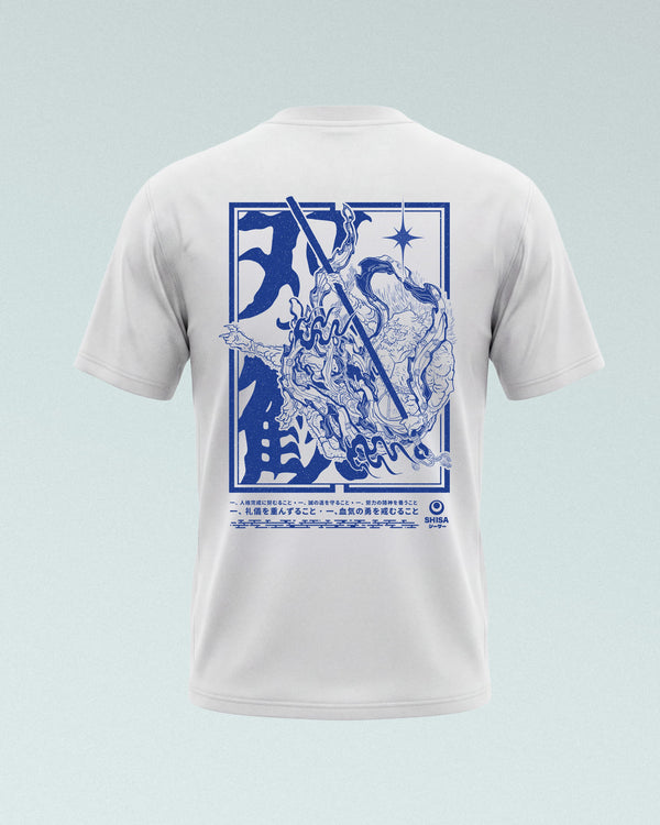 Sōkan Oni T-Shirt, white-blue